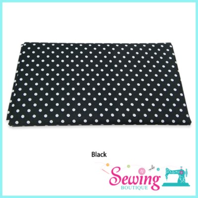 FABRIC POKKA DOT - BLACK 110X50CM - NCC/0320666064